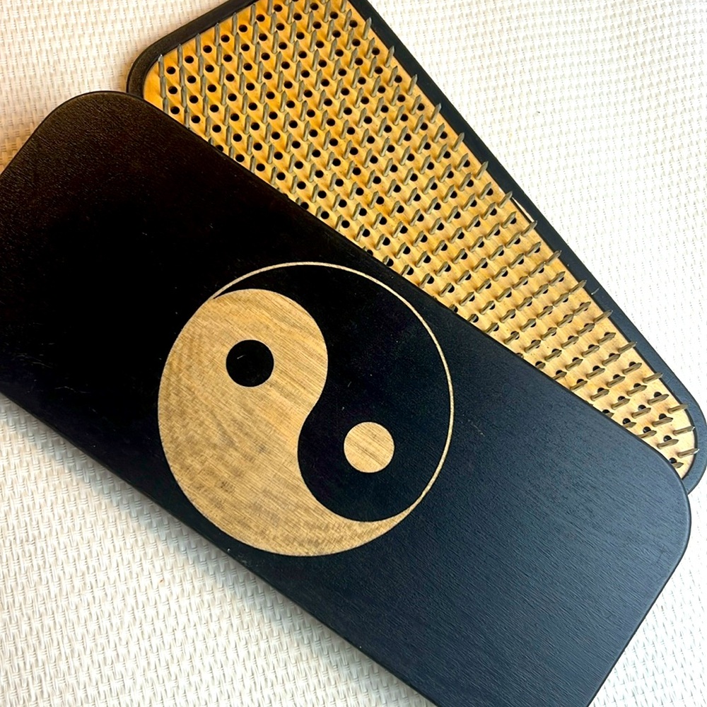 Set of 2 Sadhu Boards advanced Acupuncture, Handmade 🤎 yoga board yin&yang